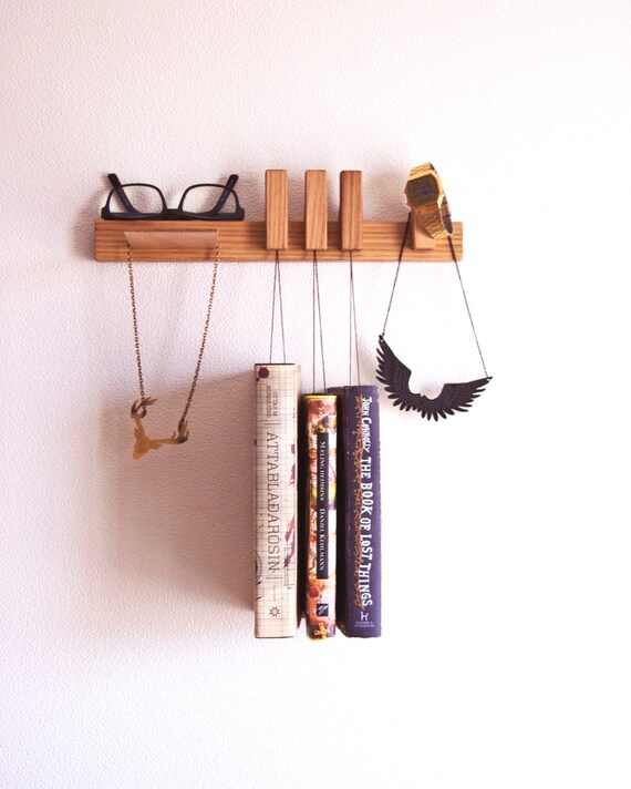 Nightstand in Oak. Floating bedside table. Hanging bedside | Etsy