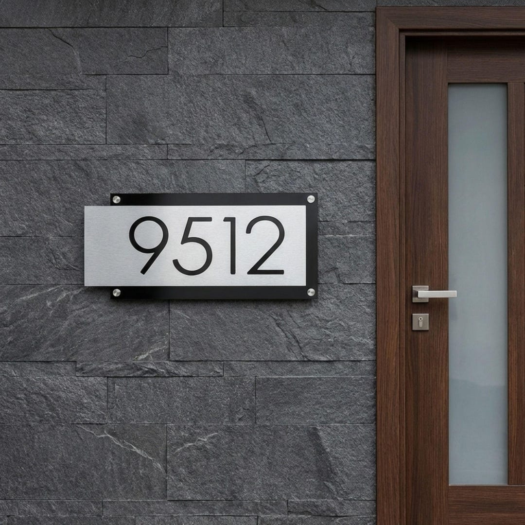 Custom 3D Floating House Number Sign – Modern Aluminum Address Plaque ...