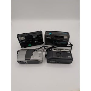 Vintage Camera Lot- 4 Canon ELPH Nikon Keystone Vivitar AS IS Props Parts Repair