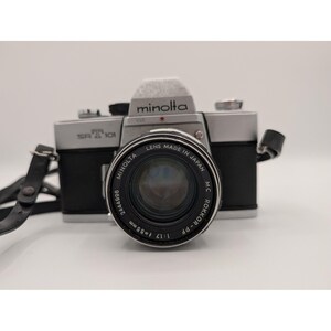 Minolta SRT 101 35mm SLR camera w/ mc Rokkor-PF 55mm f/1.7 lens - tested