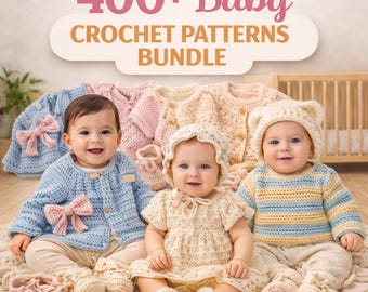 400+ Baby Häkelanleitungen | Kleidung, Spielzeug, Decken (PDF Download Bundle)