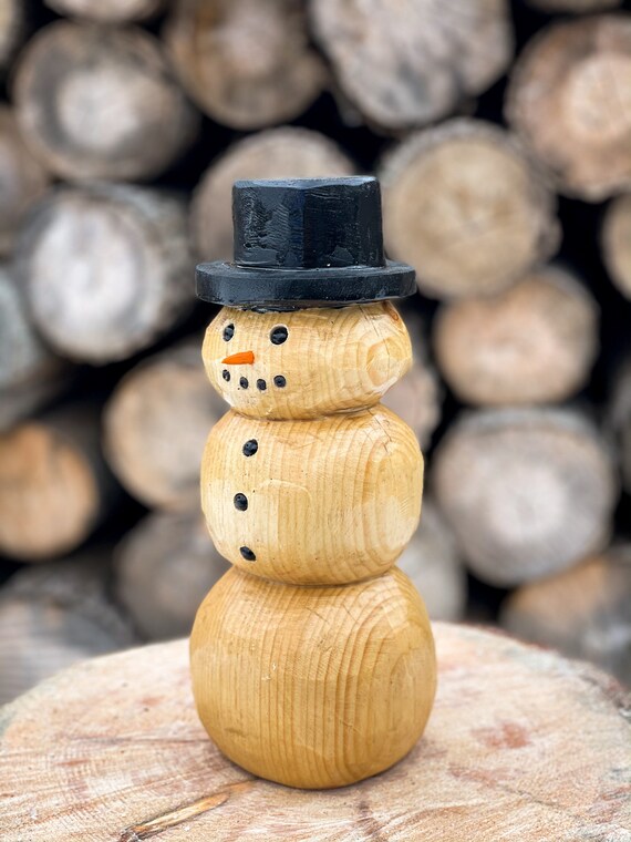 Chainsaw Carved Snowman - Etsy
