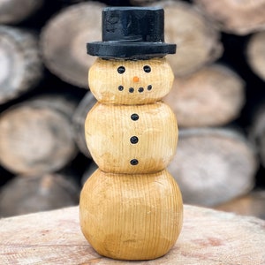 Chainsaw Carved Snowman - Etsy