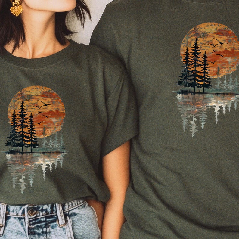 Nature Lover Gift Idea Nature Inspired Sunset Pine