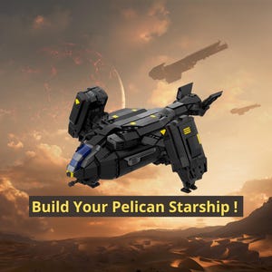 Helldivers 2 Pelican Lego MOC Modelo – 929 peças, compatível com Lego (Instruções em PDF)