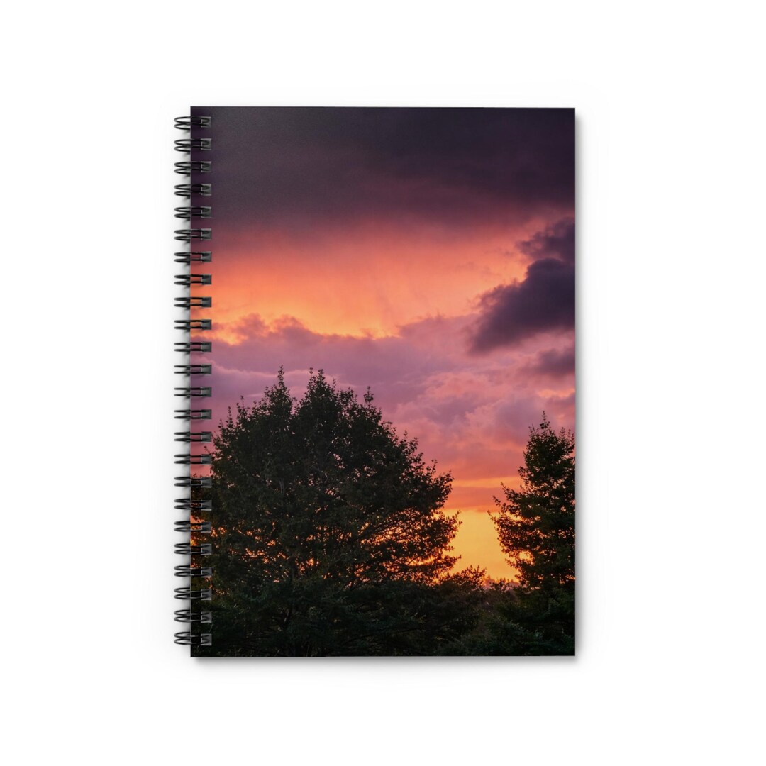 Sunset Trees Spiral Notebook | Ruled Journal for Nature Lovers, 6x8 ...