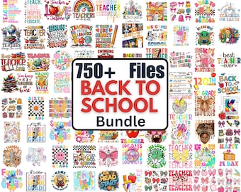 Back To PNG Bundle: 750+ Designs für Wearables (Digitaler Download)