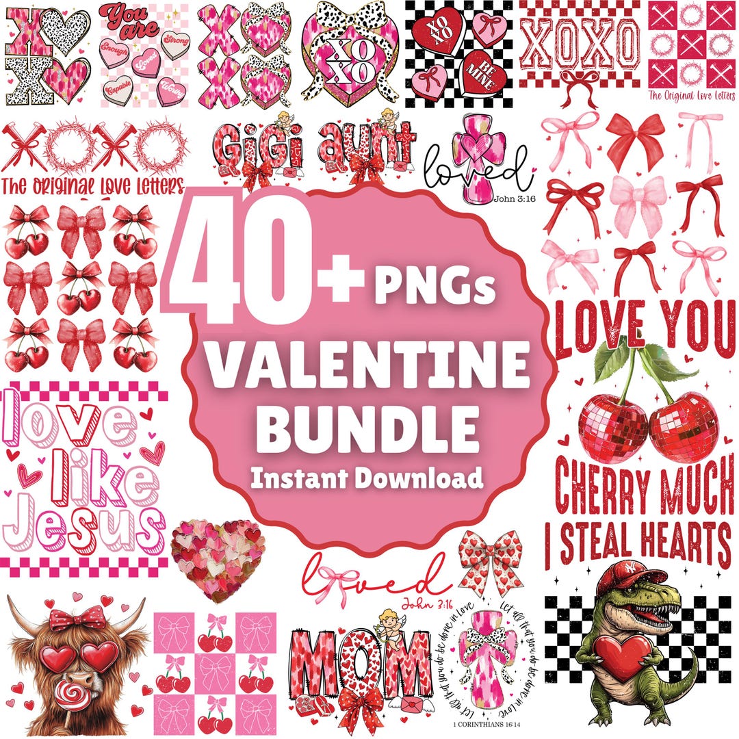 40+ Valentines Day PNG Bundle, Valentine Mega Bundle Png, Valentine ...