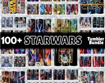 Paquete de 100 envoltorios para vasos de Star Wars, diseño PNG de descarga instantánea para vasos de 20 oz, plantilla digital para vasos delgados de 20 oz