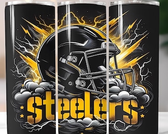 Best Selling Steelers 20oz Tumbler Wrap PNG, Football Sport Mascot Sublimation Tumbler, Football Team 20oz Skinny Tumbler Wrap, Digital File