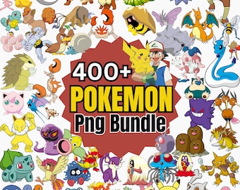 400+ Pokemon Sublimation Bundle, png,svg,eps,dxf Dateien, Pokemon Png Clipart Bundle, Pokemon PNG, Pikachu, Pokeball PNG, Anime Pokemon Clipart