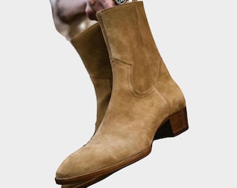 beige dress boots Perfect Dress Bootie 60 | Taupe Suede | Sarah Flint IT 35.5