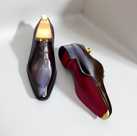 red and gold dress shoes HI&HANN Spikes Men's Flat for Party Wedding Men's Loafers Shoes Luxurious Moccasin Plus Size(106879-Roes Gold-6) Amali shoes are well Handmade Leather Oxford Dress Shoes: