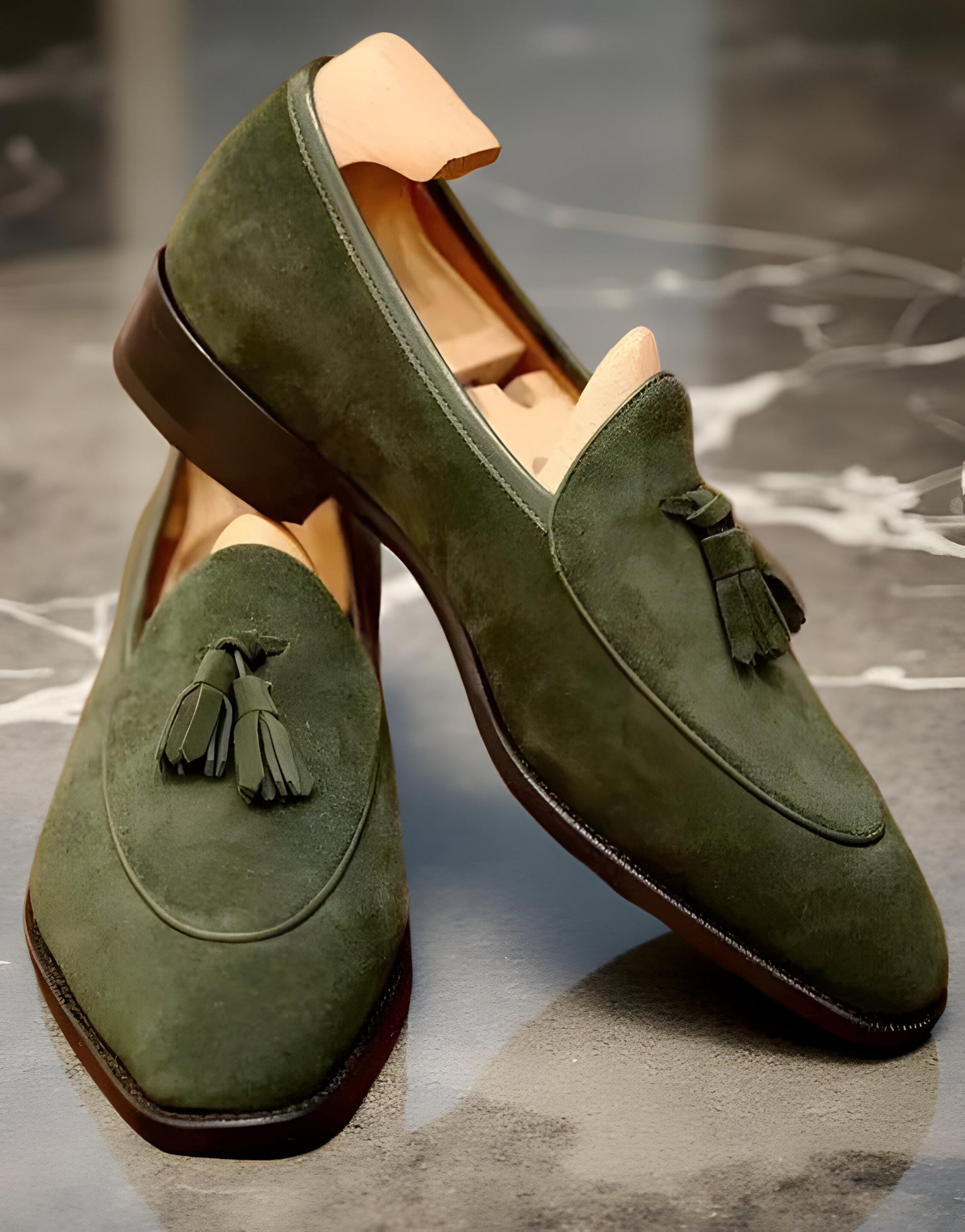Hunter Green Dress Shoes Mens - Etsy