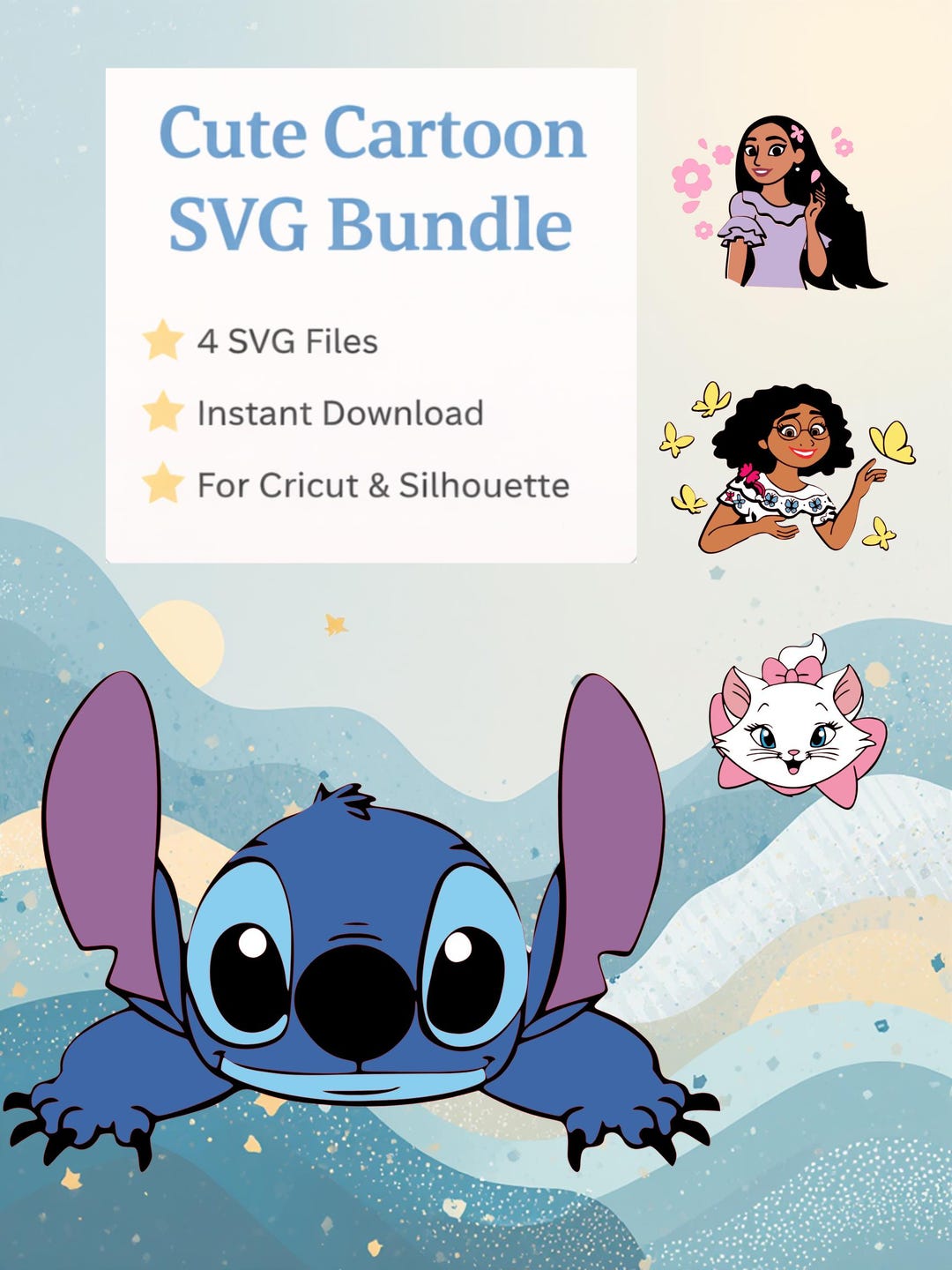 Chartoon Svg Cartoon Characters SVG Bundle | 4 Cute Cartoon SVG Files | Cricut Cut ...