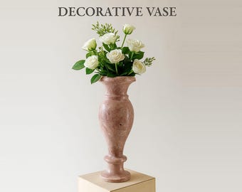 Handcrafted Marble Flower Vase | Modern Home Decor, 11.5x4