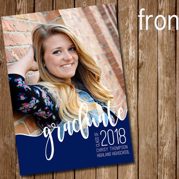 Senior Graduation Announcement Template for Photographers, High School Graduation Invitation, Senior Graduation Invitation Template GRAD1