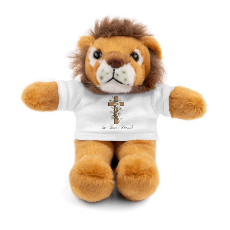 Cross Design Teddy Bear Stuffed Animal | Plush Bear With Tee, Religious ...