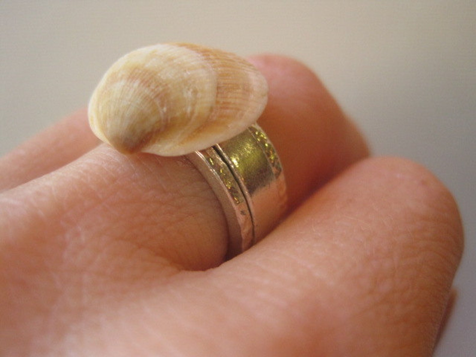 Clam Shell Stacking Ring Set 3 rings size 6 Etsy