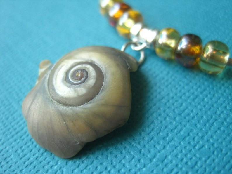 Seashell Necklace Unisex Leather Necklace Real North Carolina Moon Snail Shell Simple Beach Jewelry image 3