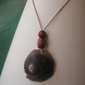 Seashell Choker Necklace- Dark Gray Moon Shell Choker- North Carolina Beach Jewelry