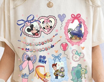 Camiseta Coquette Bows Disney PNG, Camiseta Hollywood Studios, Camiseta Mickey Minnie Toy Story Monstros S.A., Camiseta Feminina para Viagem em Grupo