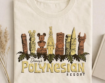 Disney Polynesian Resort Mickey and Friends Tiki PNG, Disney Trader Sams Polynesian tikiman Shirt Disneyland Resort Family Matching Tee