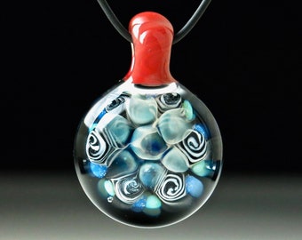 Glass Pendant/ Bead/ Necklace/ Hand Blown in Colorado