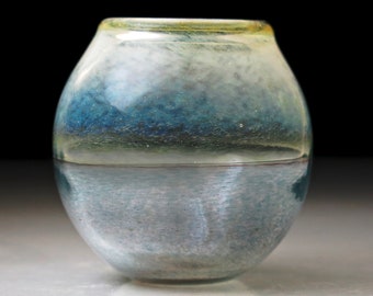 Small Hand Blown Glass Vase/ Glass Jar/ Blown Glass Vessel/Handmade in Colorado