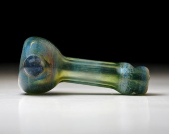 Small Hand Blown Glass Chillum With Pinched Mouthpiece/Small Pipe