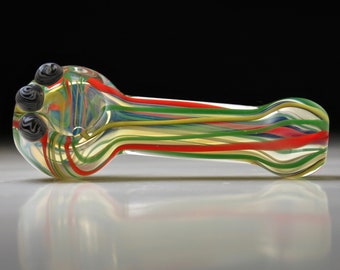 Thick and Colorful Hand Blown Glass Pipe