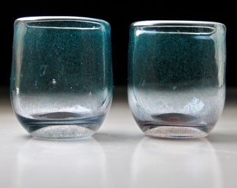 Playful and Unique Hand Blown Shot Glasses - Set of 2