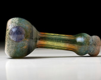 Colorful and Thick Small Blown Glass Chillum/ Mini Pipe