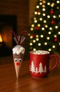 Handmade Reindeer Hot Chocolate Treat: Holiday Cocoa Gift
