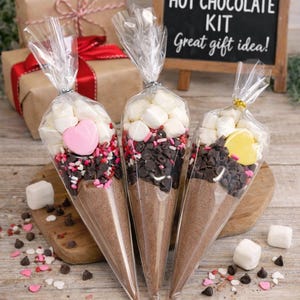 Personalized Valentine Hot Cocoa Cones - Classroom Treat Bags