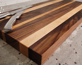 Walnut and maple cutting board