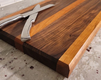 cherry and walnut cutting board