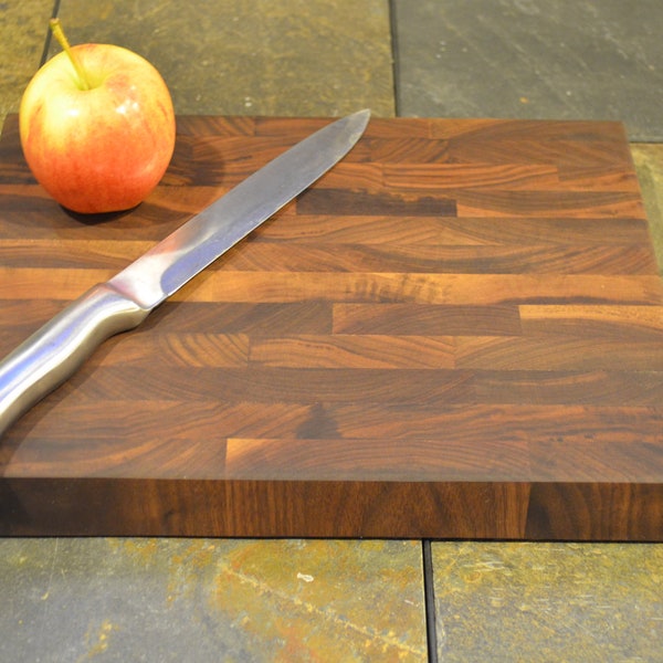 Walnut end grain cutting board