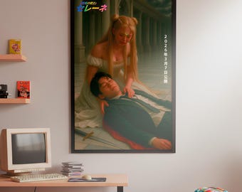 Sailor Moon Live Action Digital Poster | Princess Serenity & Endymion | Instant DigitalDownload | Dramatic Movie Poster | Geek Wall Decor