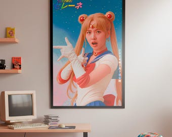 Sailor Moon Live Action Poster - Classic Symbol Pose, Kawaii 2000’s Aesthetic Wall Art, Anime Room Decor, Digital File