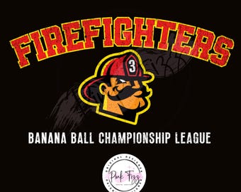 Let's Go Bananas PNG | Bananas Baseball | Bananas | Baseball | Firefighters Baseball | Firefighters | Instant Download | PNG
