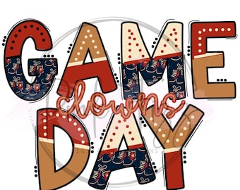 Clowns Baseball PNG l Bananas Baseball | Bananas | Baseball | Game Day Shirt | Instant Download | Banana Ball