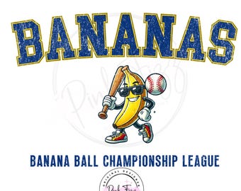Let's Go Bananas PNG | Bananas Baseball | Bananas | Baseball | Banana Ball