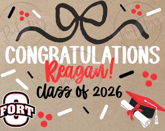 Persoanlized Graduation Banner Template | DIGITAL DOWNLOAD | 48x36 DIY Painted Banner