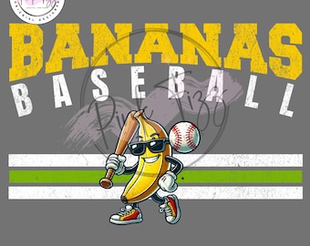 Let's Get Bananas PNG | Bananas Baseball | Bananas | Baseball | Let's go Bananas | Varsity