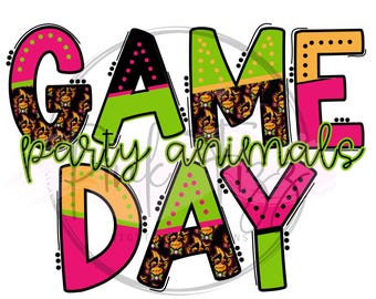 Party Animals PNG | Bananas Baseball | Bananas | Baseball | Game Day Shirt | Instant Download