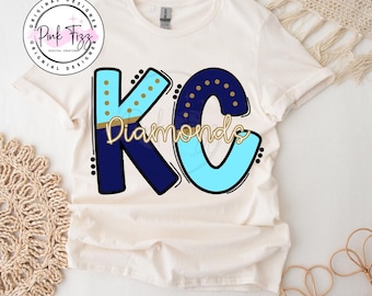 KC Diamonds PNG | KC Diamonds| Kansas City Womens Softball | Diamonds| Kansas City Softball|  Instant Download