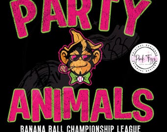 Party Animals PNG | Bananas Baseball | Bananas | Baseball | Drippy Plate | Banana Ball