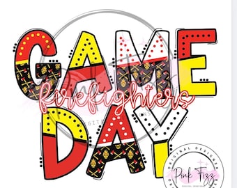 Fire Fighters PNG l Bananas Baseball | Bananas | Baseball | Game Day Shirt | Instant Download | Banana Ball