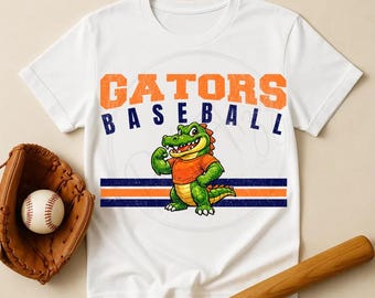 Gators BASEBALL PNG | Custom Baseball Shirt | School Mascot Shirt | School Pride png | Instant Download